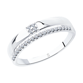 Кольцо SOKOLOV - Серебро 925, Фианит (арт. 94012213)