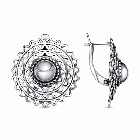 Серьги Красная пресня - Серебро 925 (арт. 33015992)