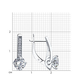 Серьги Diamant - Серебро 925, Фианит (арт. 94-120-02135-1)