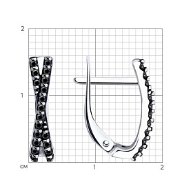 Серьги Diamant - Серебро 925, Фианит (арт. 94-120-01512-1)