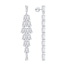 Серьги SOKOLOV - Серебро 925, Фианит (арт. 94027597)