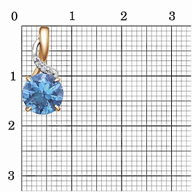 Подвеска Красная пресня - Серебро 925, Фианит, Шпинель (арт. 53814949Д14)