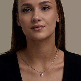 Подвеска SOKOLOV - Серебро 925, Топаз, Фианит (арт. 92030870)