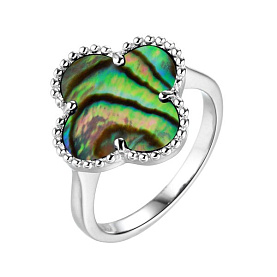 Кольцо FRESH - Серебро 925, Перламутр (арт. TC-R00206-X-W-PSA-X-X)