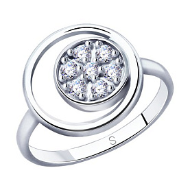 Кольцо SOKOLOV - Серебро 925, Фианит (арт. 94012899)