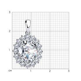 Подвеска Diamant - Серебро 925, Фианит (арт. 94-130-00646-1)