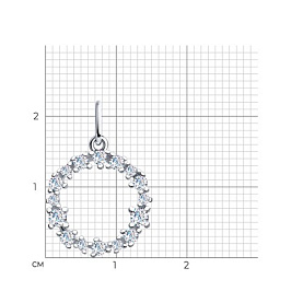 Подвеска SOKOLOV - Серебро 925, Фианит (арт. 94032330)