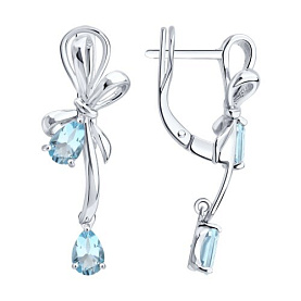 Серьги SOKOLOV - Серебро 925, Топаз (арт. 92025404)