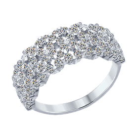 Кольцо SOKOLOV - Серебро 925, Фианит (арт. 94012284)