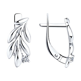 Серьги SOKOLOV - Серебро 925, Фианит (арт. 94022319)