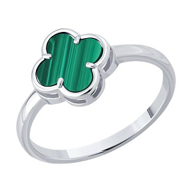 Кольцо SOKOLOV - Серебро 925, Малахит (арт. 83010265)