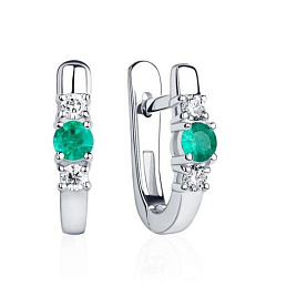 Серьги Platinum Lab. - Платина 950 (арт. ПС-042ИБр-01)