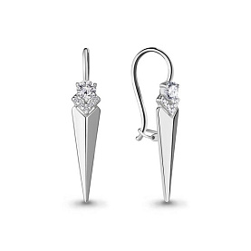 Серьги Аквамарин - Серебро 925, Фианит (арт. 46812А.5)