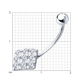 Пирсинг SOKOLOV - Серебро 925, Фианит (арт. 94060013)