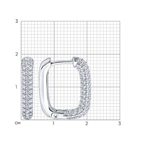 Серьги SOKOLOV - Серебро 925, Фианит (арт. 94026887-91)