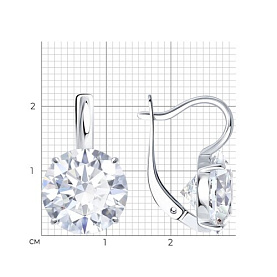 Серьги SOKOLOV - Серебро 925, Фианит (арт. 94026910)