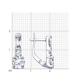 Серьги SOKOLOV - Серебро 925, Фианит (арт. 94022692)
