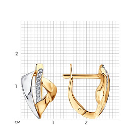 Серьги SOKOLOV - Золото 585, Фианит (арт. 0201061)