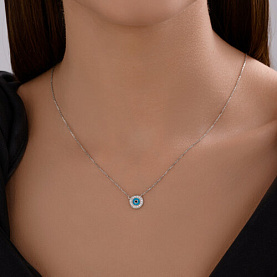 Колье Diamant - Серебро 925, Фианит, Эмаль (арт. 94-170-02227-1)