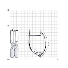 Серьги SOKOLOV - Серебро 925, Бриллиант, Бриллиант голубой, Бриллиант коньячный (арт. 87020010)