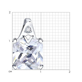 Подвеска SOKOLOV - Серебро 925, Фианит (арт. 94031756)