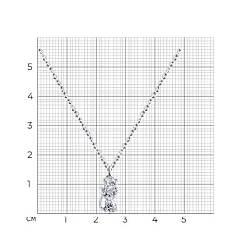 Колье SOKOLOV - Серебро 925, Фианит (арт. 94070755)