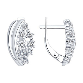 Серьги SOKOLOV - Серебро 925, Фианит (арт. 94022246)