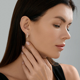 Серьги Diamant - Золото 585, Фианит (арт. 51-120-02868-1)