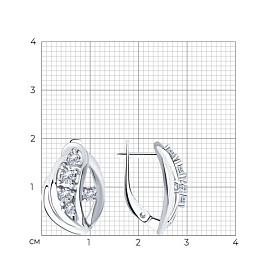 Серьги Diamant - Серебро 925, Фианит (арт. 94-120-00536-1)