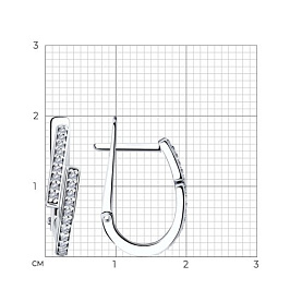 Серьги SOKOLOV - Серебро 925, Фианит (арт. 94025696)