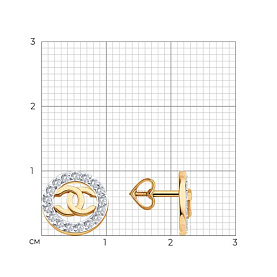 Серьги Diamant - Золото 585, Фианит (арт. 51-122-02979-1)