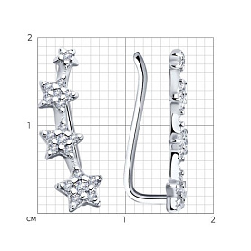 Серьги SOKOLOV - Серебро 925, Фианит (арт. 94025876)