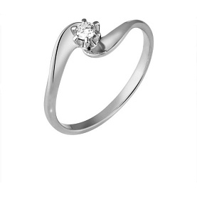 Кольцо РИНГО - Золото 585, Бриллиант (арт. Зк-7452Б)