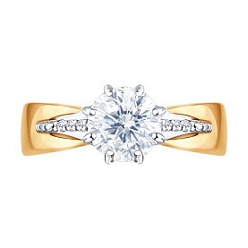 Кольцо SOKOLOV - Золото 585, Фианит (арт. 019894)