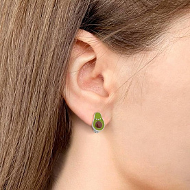 Серьги Аквамарин - Серебро 925, Эмаль (арт. 34146.5)