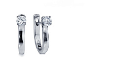 Серьги Platinum Lab. - Платина 950, Бриллиант (арт. ПС-098-02)