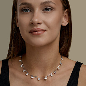 Колье SOKOLOV - Серебро 925, Фианит (арт. 94071417)