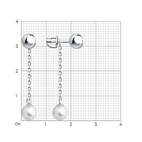 Серьги SOKOLOV - Серебро 925, Жемчуг культивированный (арт. 94024795)