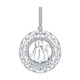 Подвеска SOKOLOV - Серебро 925, Фианит (арт. 94031220)