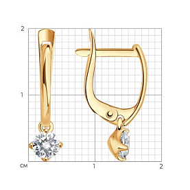Серьги SOKOLOV - Золото 375, Фианит (арт. 027396-4)