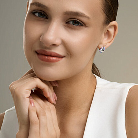 Серьги Diamant - Серебро 925, Эмаль (арт. 94-120-00106-1)