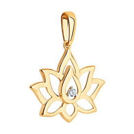 Подвеска SOKOLOV - Золото 585, Фианит (арт. 036623)