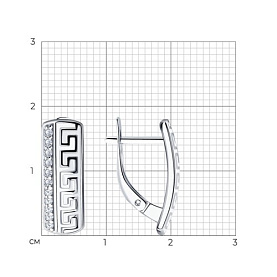 Серьги SOKOLOV - Серебро 925, Фианит, Эмаль (арт. 94021532)