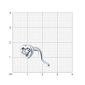 Пирсинг Diamant - Серебро 925, Фианит (арт. 94-160-02027-1)
