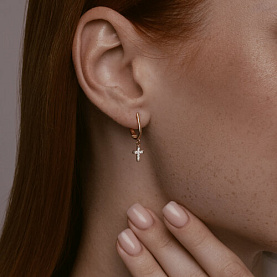 Серьги Diamant - Золото 585, Фианит (арт. 51-121-02580-1)