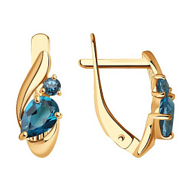 Серьги SOKOLOV - Золото 375, Топаз лондон (арт. 37725411)