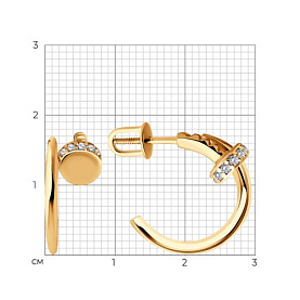 Серьги Diamant - Серебро 925, Фианит (арт. 93-122-02016-1)