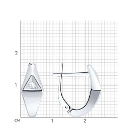 Серьги Diamant - Серебро 925, Фианит (арт. 94-120-00251-1)