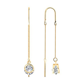 Серьги SOKOLOV - Серебро 925, Фианит (арт. 93021048)