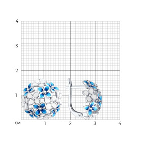 Серьги SOKOLOV - Серебро 925, Эмаль (арт. 94027049)